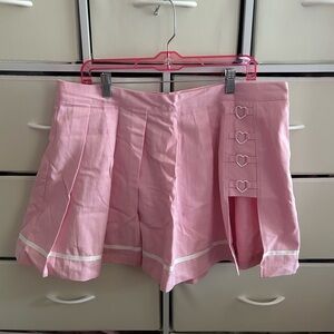 sugar thrillz pink heart skirt